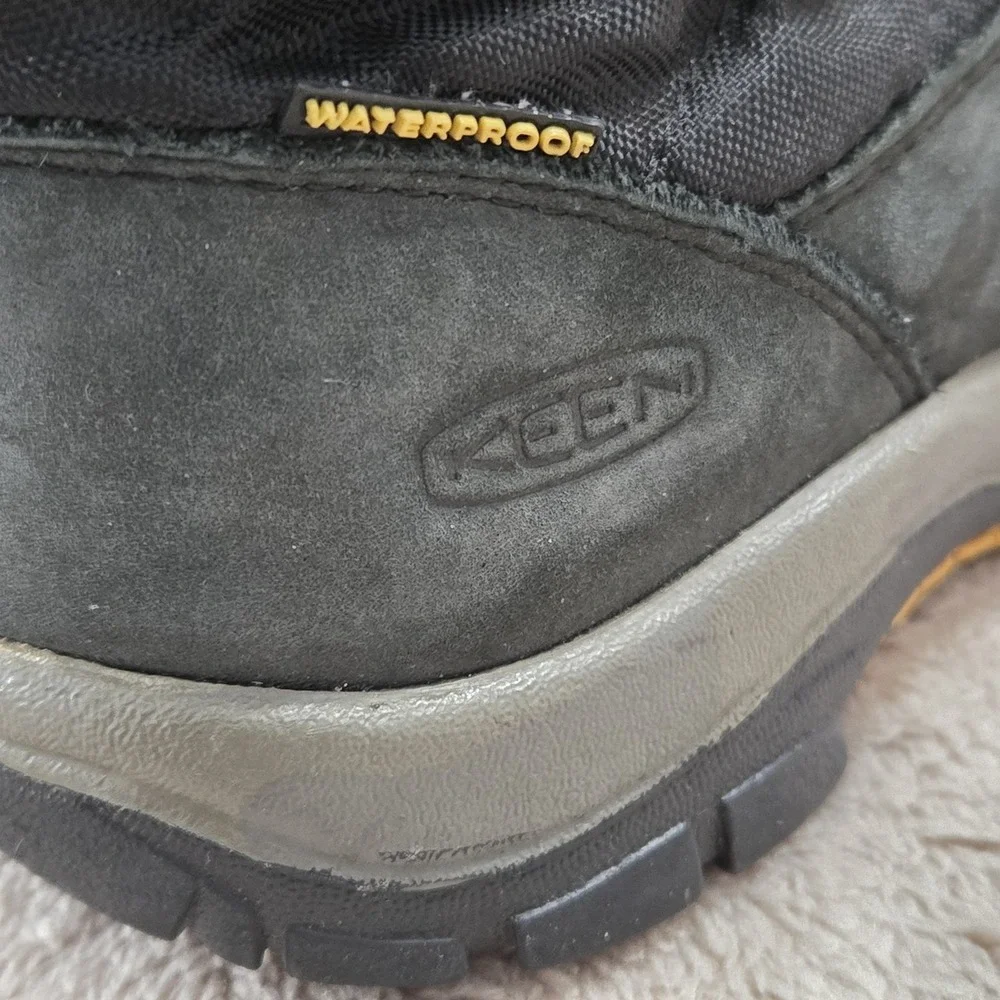 KEEN Bridger Waterproof Leather Insulated Boots Youth Size US 2 EUR 34 Black Zip